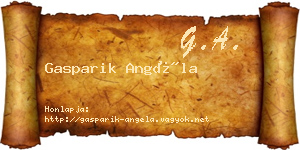 Gasparik Angéla névjegykártya